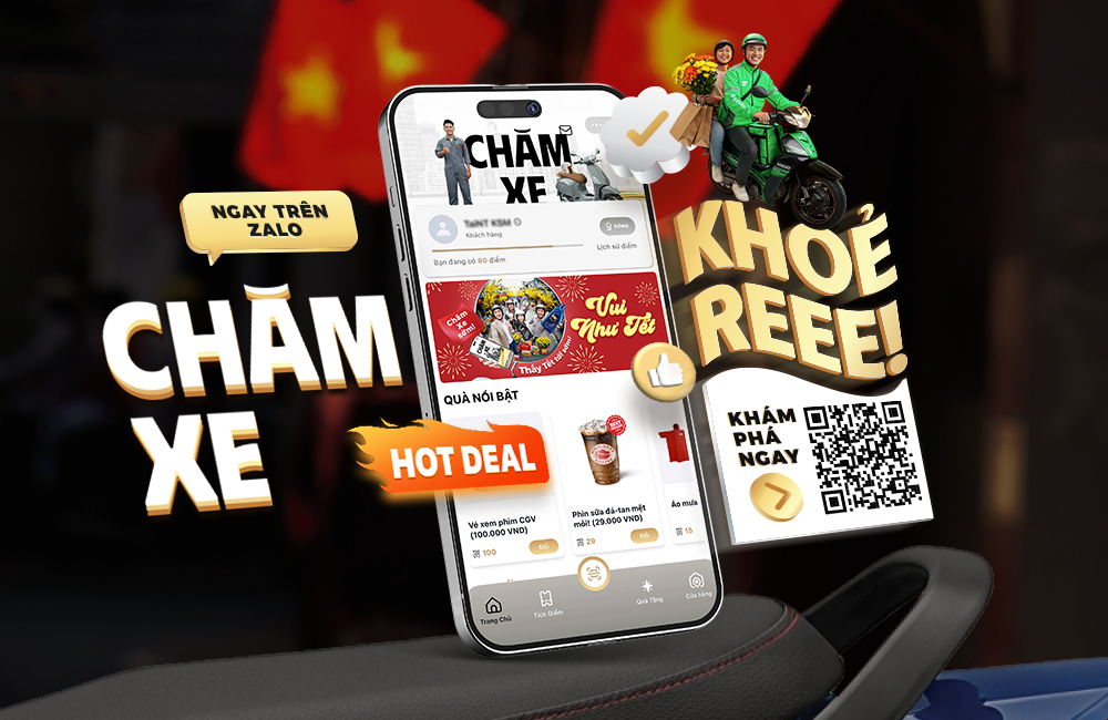 Zalo Mini App Chăm Xe: Chăm xe thảnh thơi, nhận thêm quà Tết