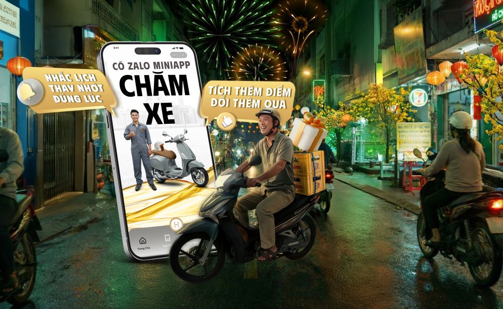 Chăm xe hiện đại, nhận lộc xuân thiết thực