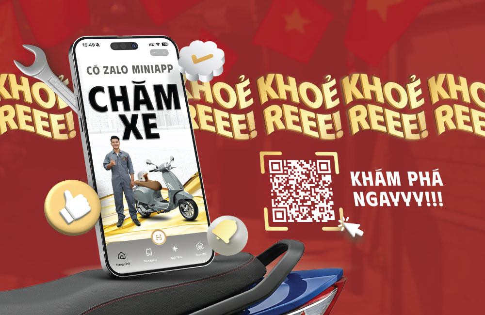 Zalo Mini App Chăm Xe: Chăm xe thảnh thơi, nhận thêm quà Tết