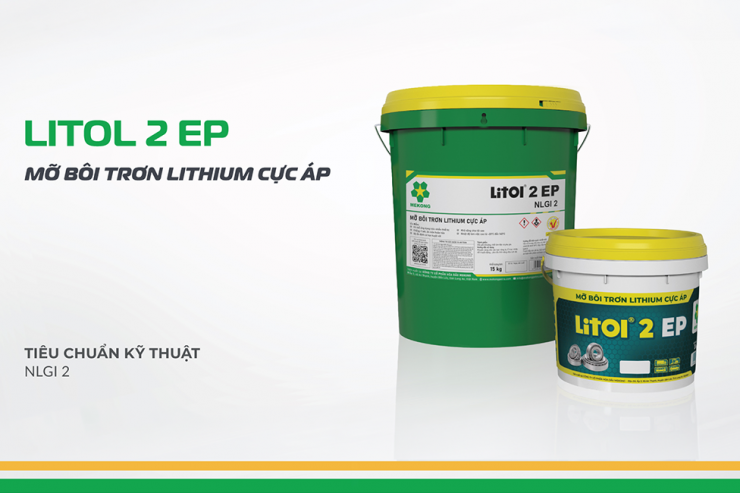 Mỡ bôi trơn lithium cực áp Litol 2 EP cho vòng bi và ổ trục