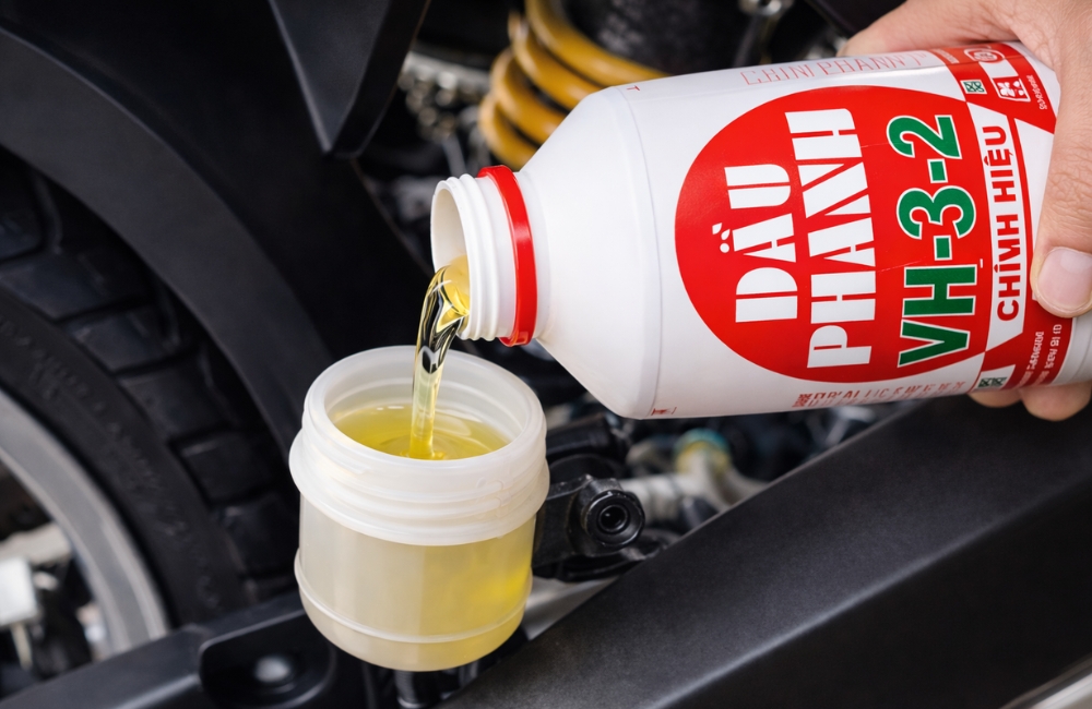 Hướng dẫn thay dầu thắng đĩa sau Exciter đúng kỹ thuật