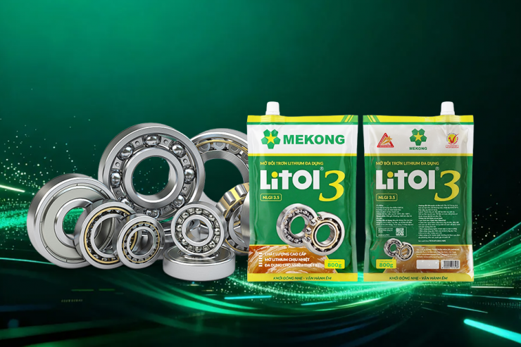Cập nhật bao bì mới Litol 3 NLGI 3.5 bịch 800g từ Hóa Dầu Mekong